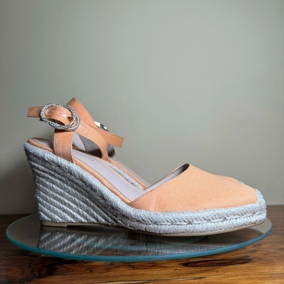 Women's Tan Espadrille Wedge Sandals - Picture 2 of 12
